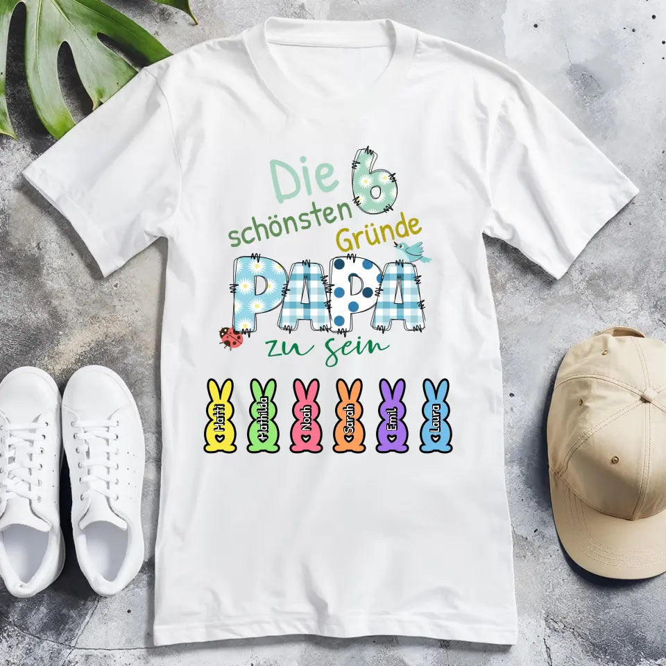 Personalisiertes T-Shirt - Die X schönsten Gründe Papa zu sein - Oster T-Shirt