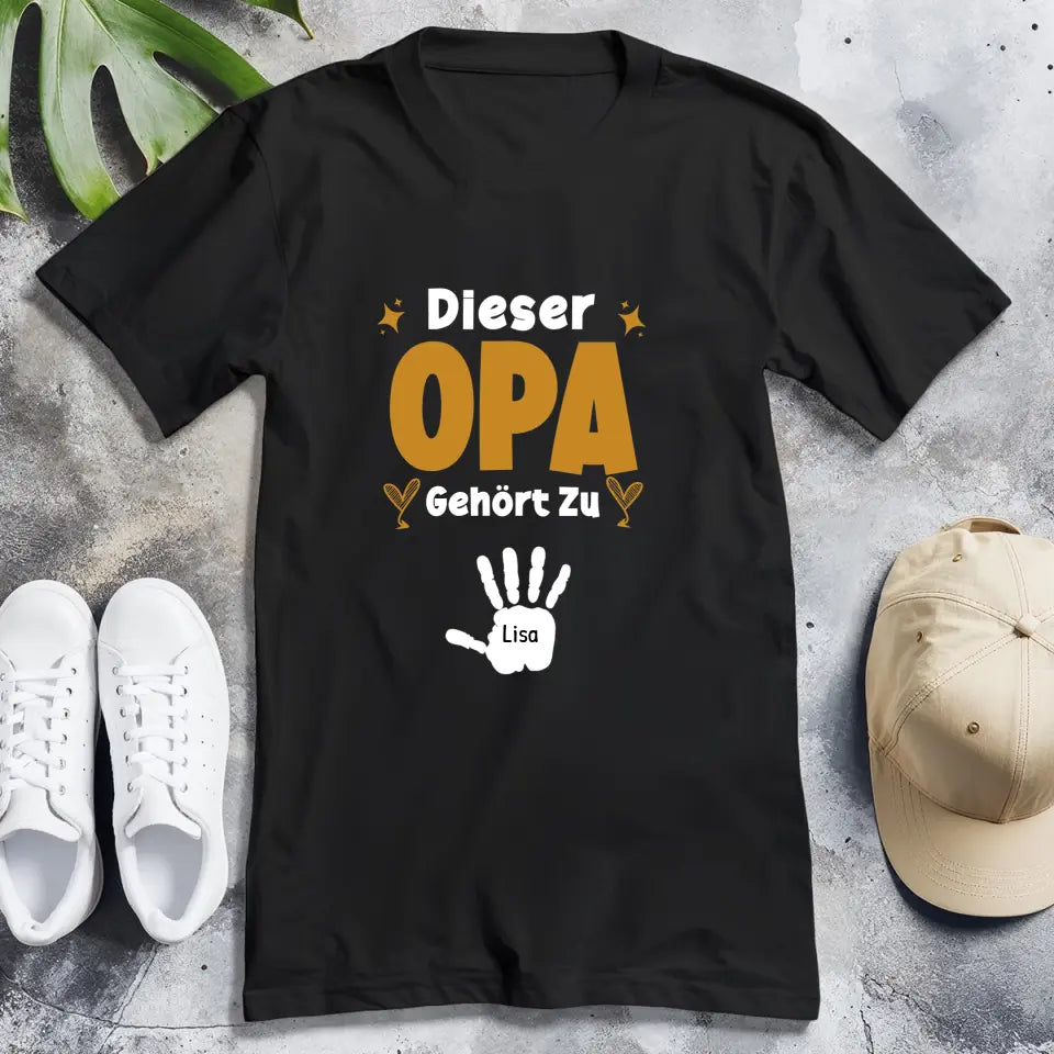 Personalisierter T-Shirt- Dieser Opa gehört zu... (bis zu 10 Kinder)