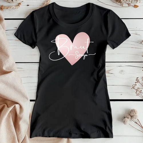 Personalisiertes T-Shirt - JGA Braut/Bride Shirt