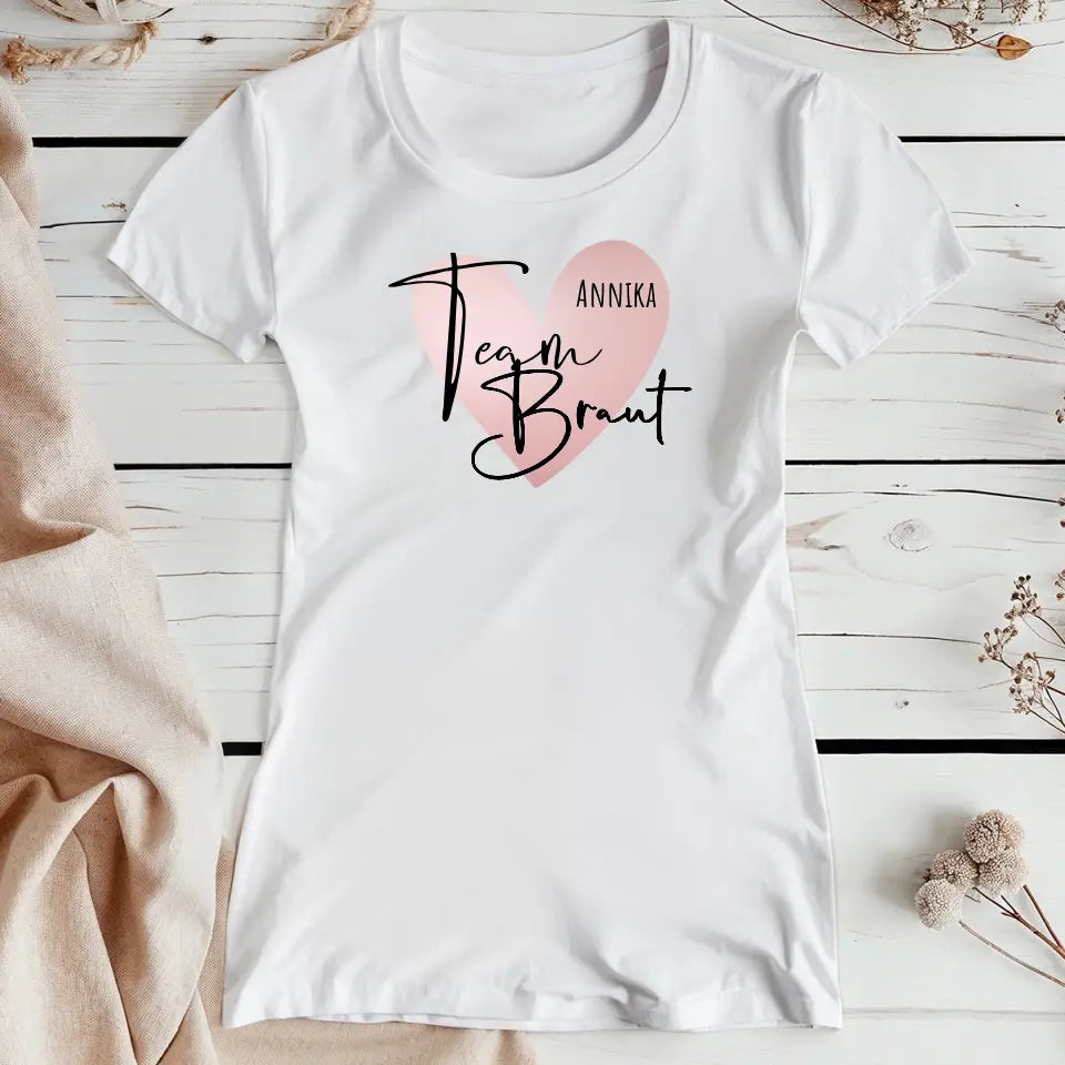 Personalisiertes T-Shirt - JGA Team Braut/Bride Shirt