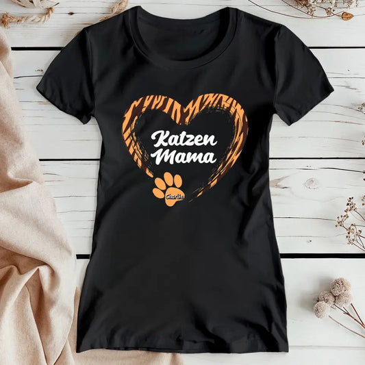 Personalisierter T-Shirt - Katzen Mama