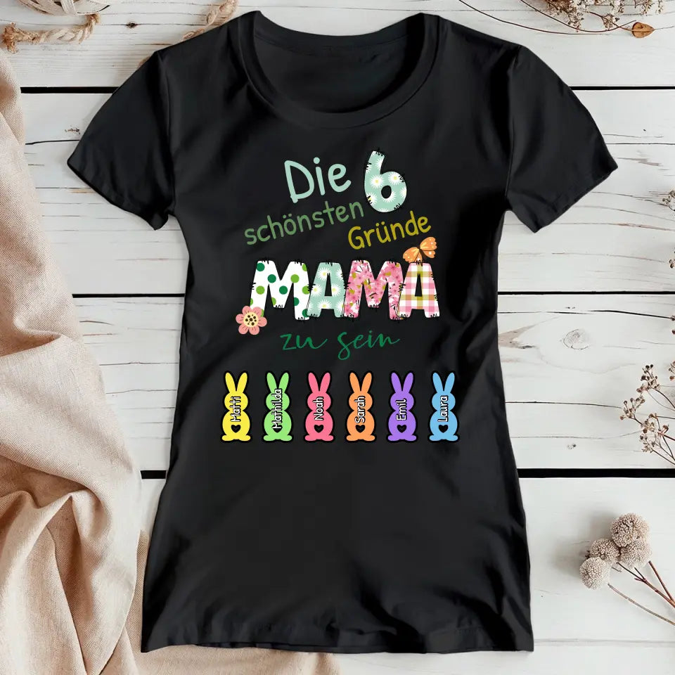 Personalisiertes T-Shirt - Die X schönsten Gründe Mama zu sein - Oster T-Shirt