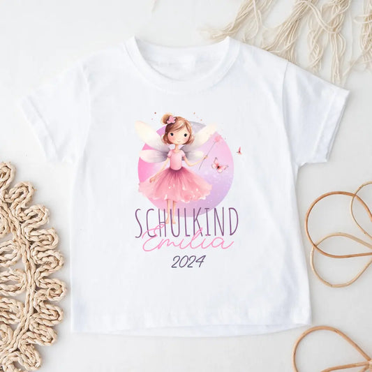 Personalisiertes Kinder T-Shirt - Schulkind mit Name, Jahr & Fee