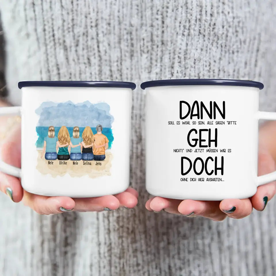 Personalisierte Tasse Kollegen (1 Mann + 4 Frauen) - Abschiedsgeschenk