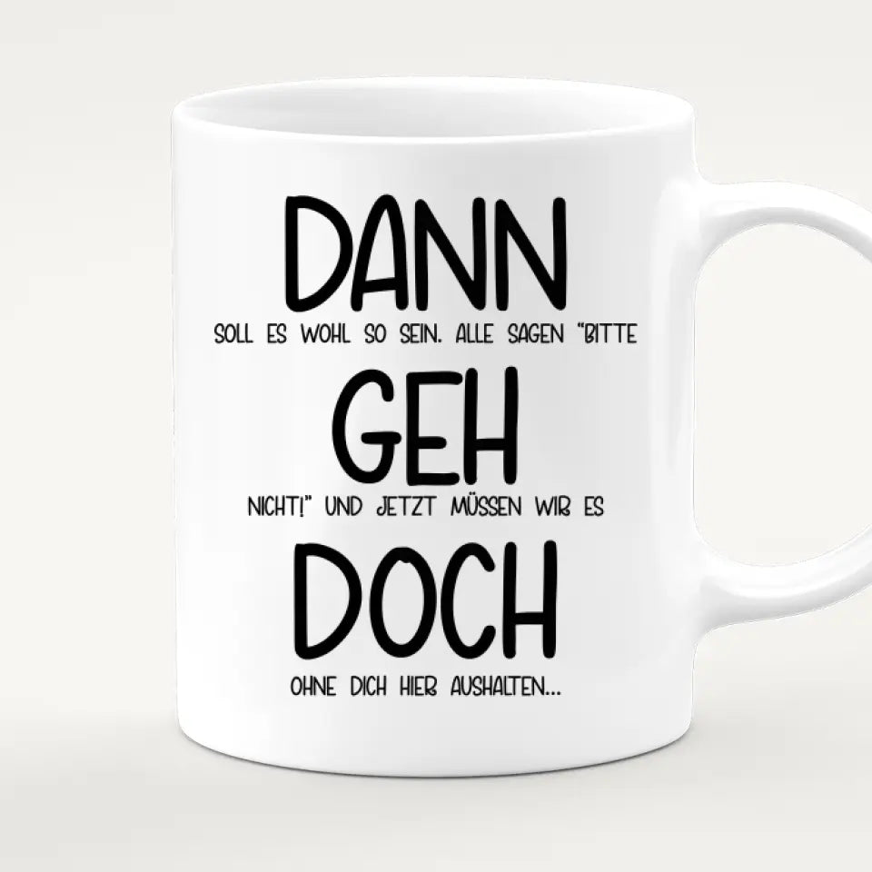 Personalisierte Tasse Kollegen (1 Mann + 4 Frauen) - Abschiedsgeschenk