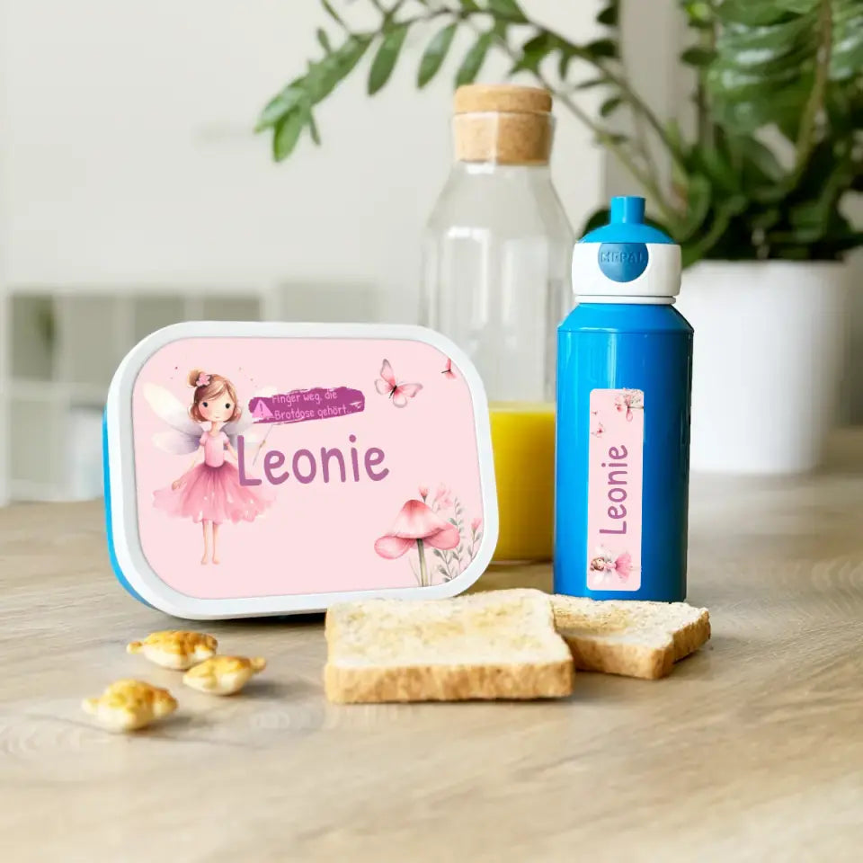 Personalisierte Mepal Campus Bento Brotdose/Trinkflasche mit Fee Design und Namen