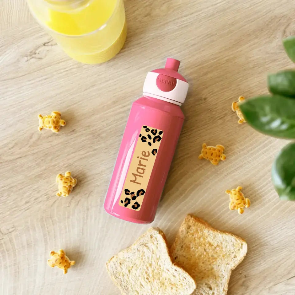 Personalisierte Mepal Campus Bento Brotdose/Trinkflasche im Leoparden Design mit Namen