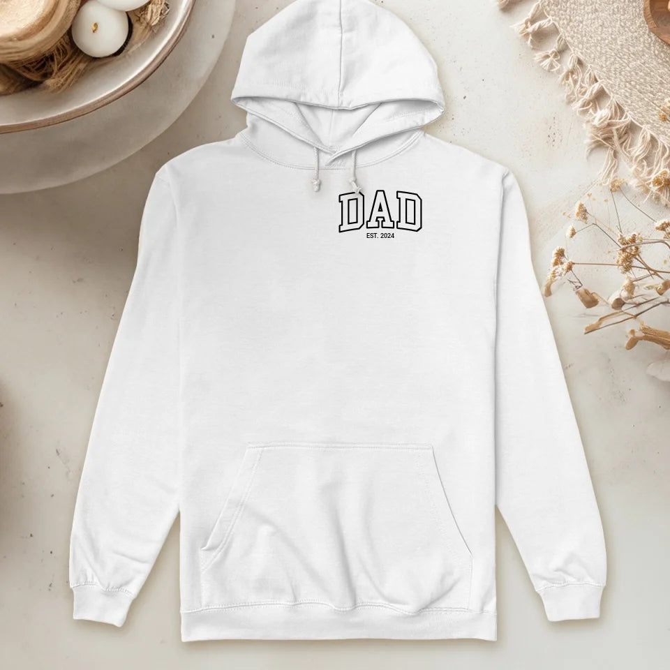 Personalisierter Hoodie - Dad EST. (kleinere Grafik)