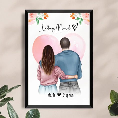 Personalisiertes Poster mit Paar (stehend)