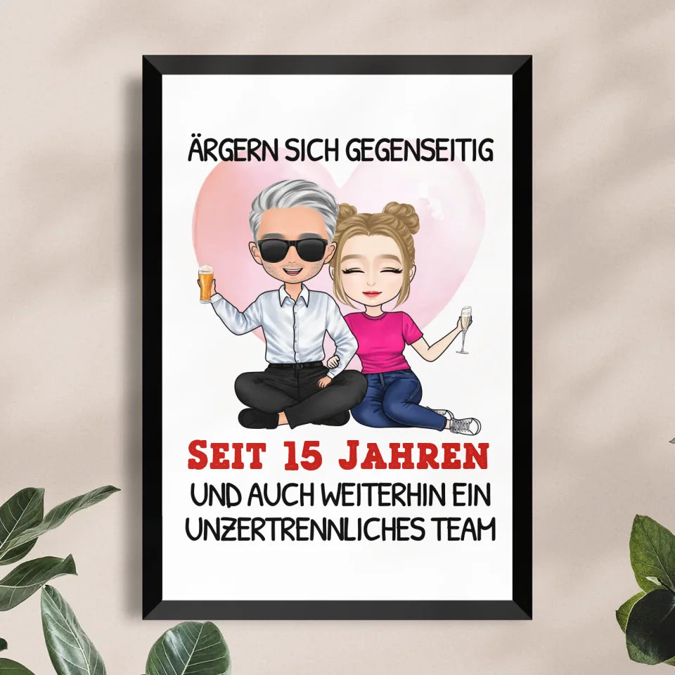 Personalisiertes Poster - Ärgern sich gegenseitig seit Jahren... Paar Poster