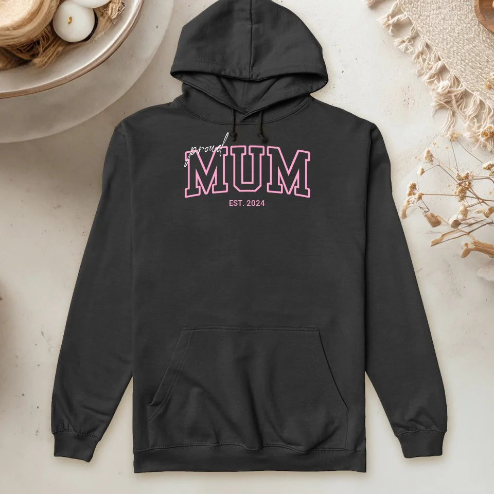 Personalisierter Hoodie - Mum/Mama/Oma EST.