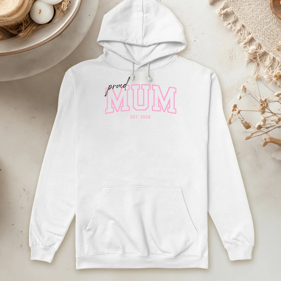 Personalisierter Hoodie - Mum/Mama/Oma EST.