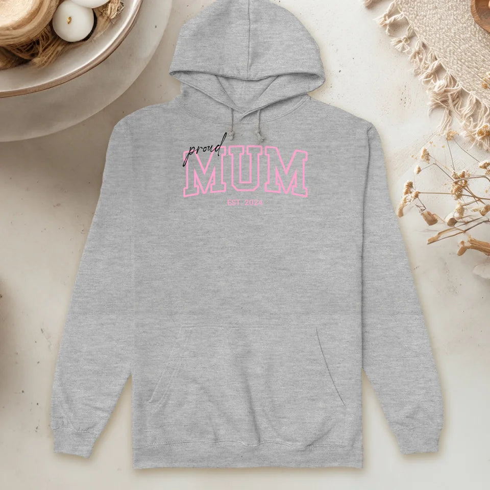 Personalisierter Hoodie - Mum/Mama/Oma EST.