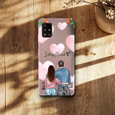 Personalisierte Handyhülle mit Pärchen - Partnerhülle - Samsung
