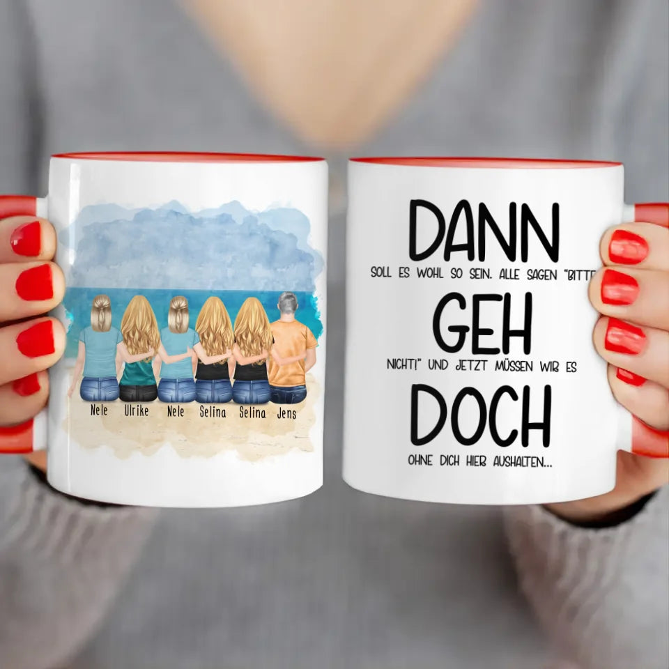 Personalisierte Tasse Kollegen (5 Frauen + 1 Mann) - Abschiedsgeschenk