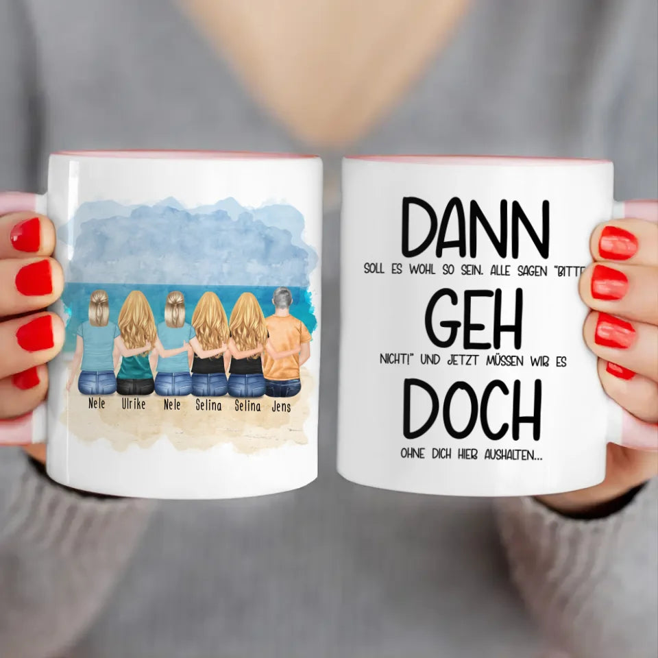 Personalisierte Tasse Kollegen (5 Frauen + 1 Mann) - Abschiedsgeschenk