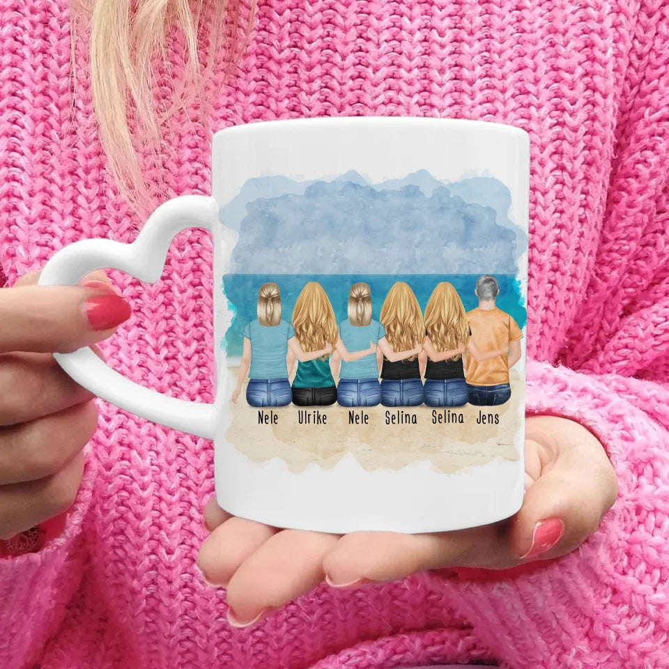 Personalisierte Tasse Kollegen (5 Frauen + 1 Mann) - Abschiedsgeschenk