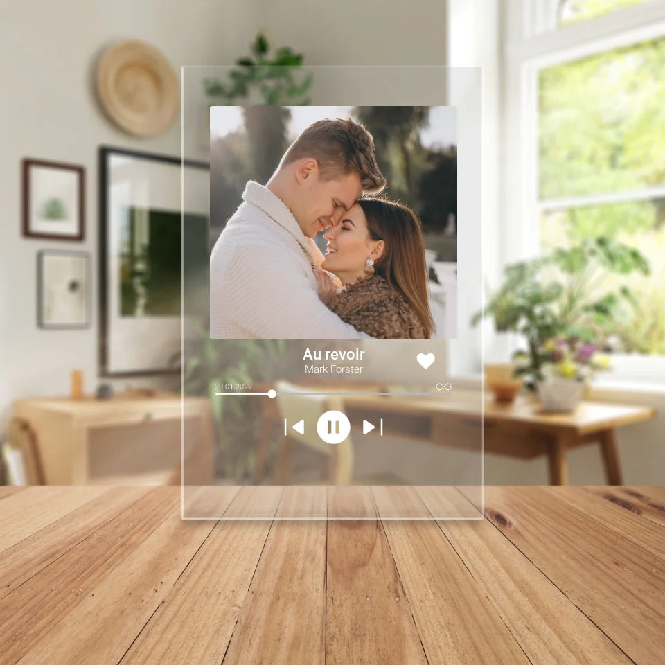 Personalisierte Acrylglasplatte - Album-Cover - Musik Player