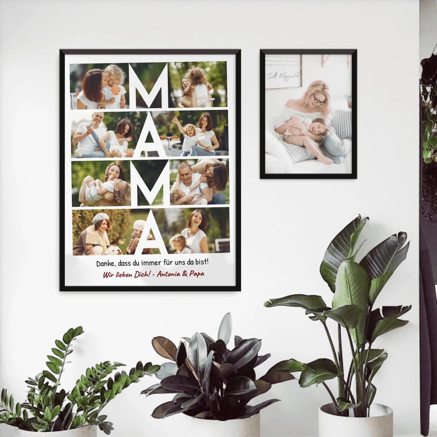 Personalisiertes Poster - MAMA Schriftzug und Collage mit 8 Bildern