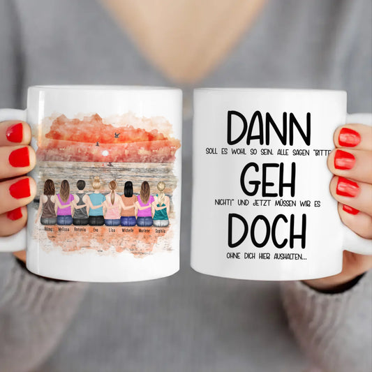 Personalisierte Tasse Kollegen (8 Frauen) - Abschiedsgeschenk