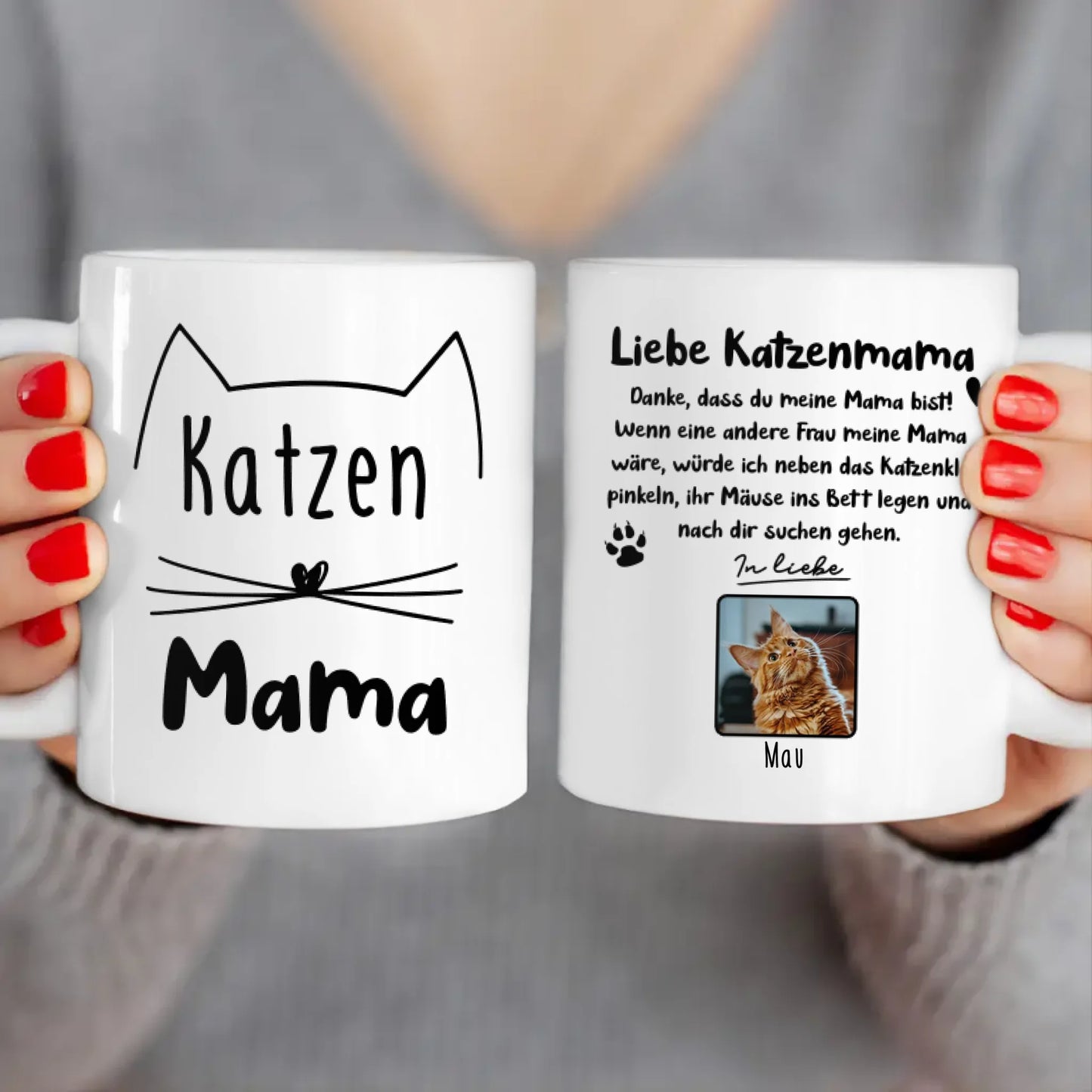 Personalisierte Tasse - Katzenmama/Katzenpapa (1-6 Katzen)