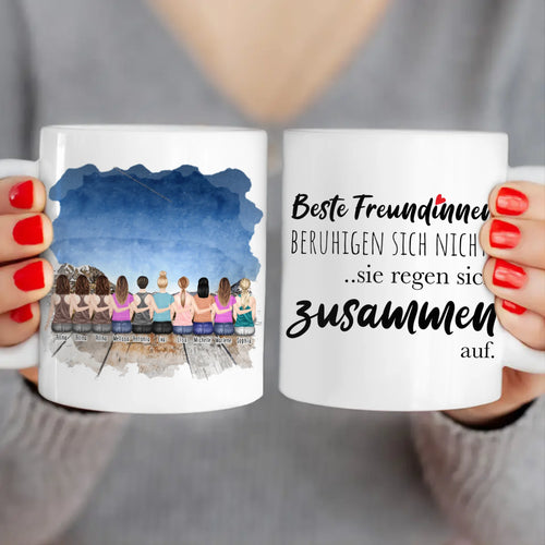 Personalisierte Tasse für Beste Freundinnen (10 Freundinnen)