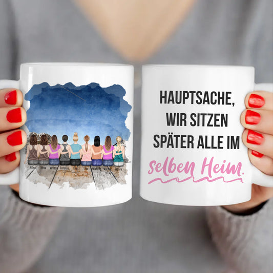 Personalisierte Tasse für Beste Freundinnen (9 Freundinnen)