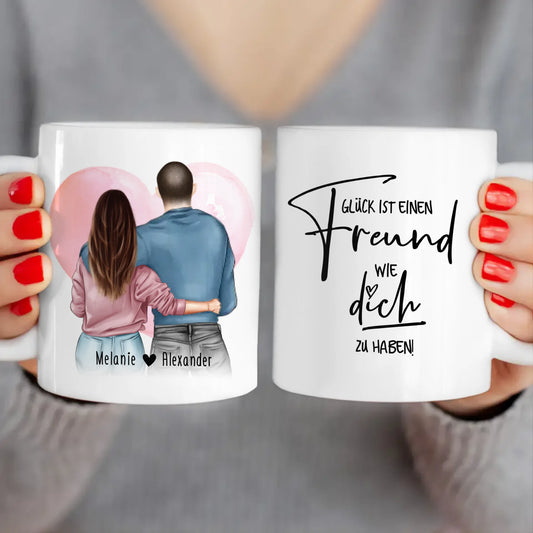 Personalisierte Tasse mit Paar (stehend) - Pärchen Tasse