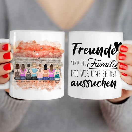 Personalisierte Tasse für Beste Freundinnen (8 Freundinnen)