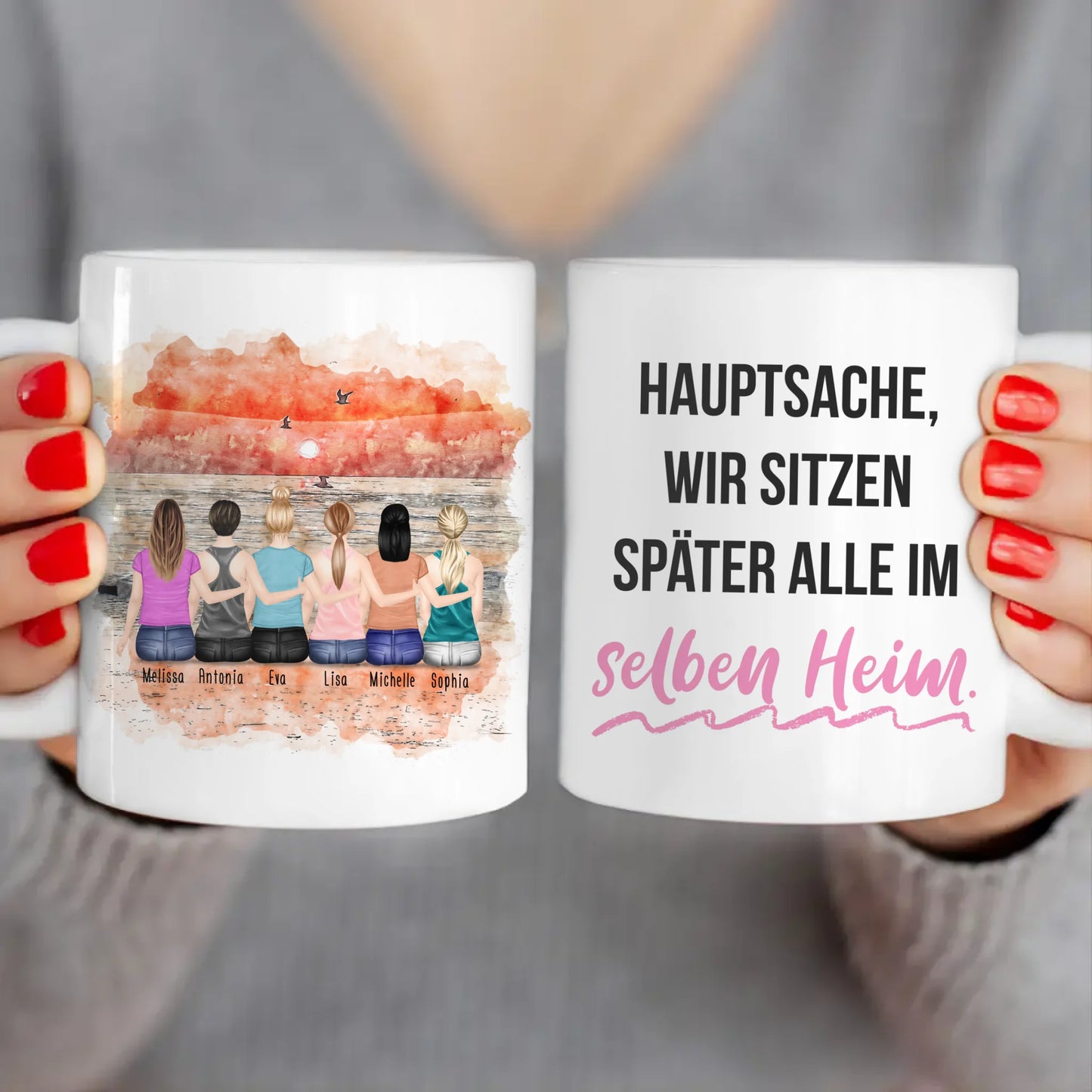 Personalisierte Tasse für Beste Freundinnen (6 Freundinnen)