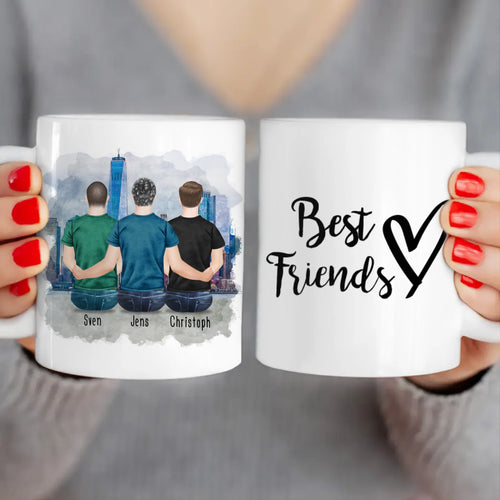 Personalisierte Tasse - Beste Freunde (3 Männer)