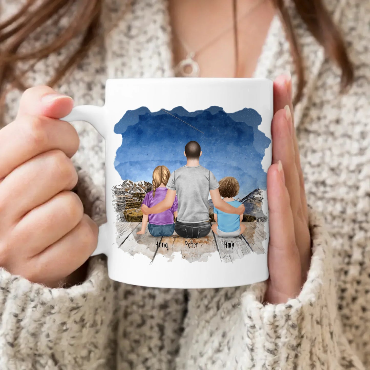 Personalisierte Tasse - 1 Kind + 1 Mann + 1 Baby - Bester Onkel