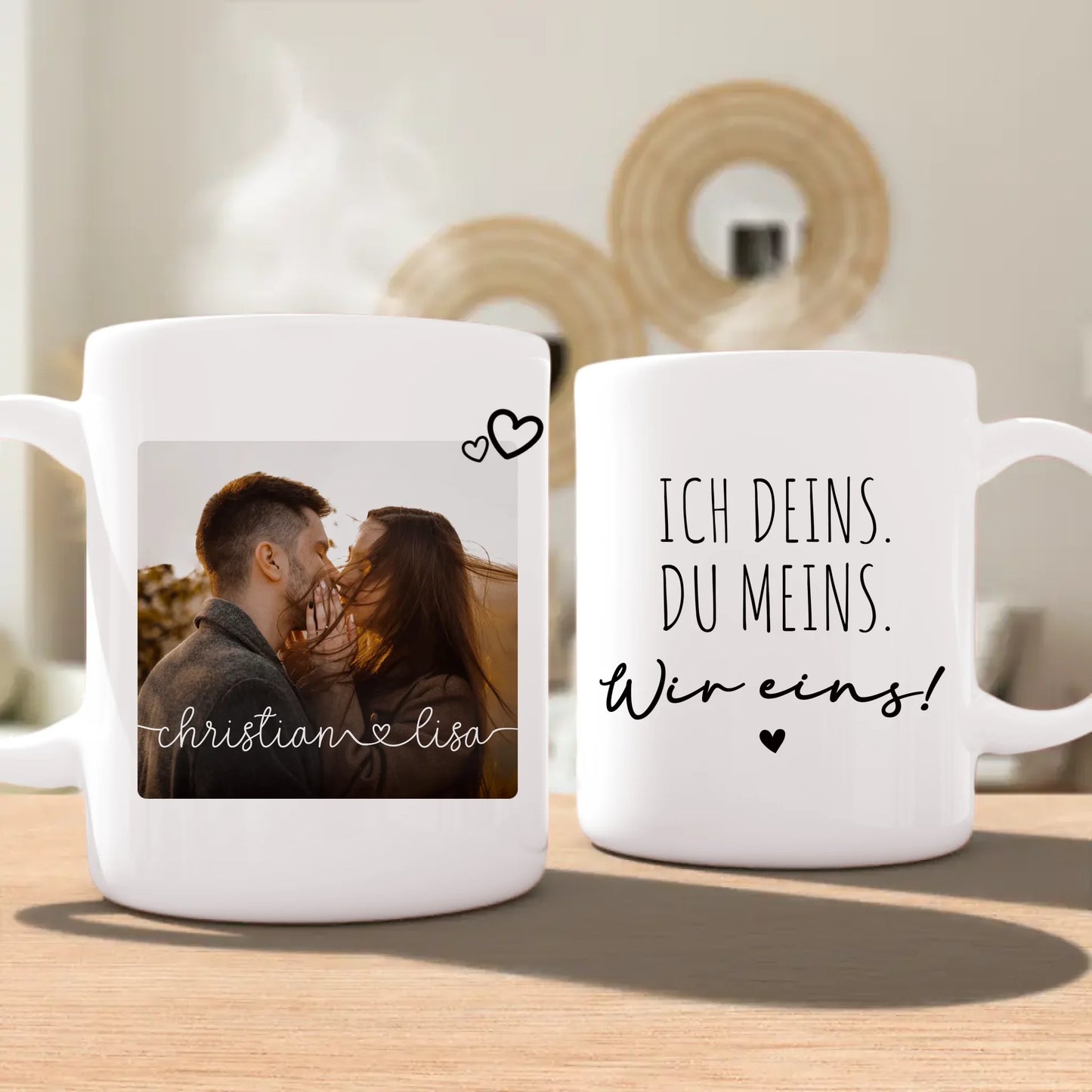 Personalisierte Tasse - Bild und Spruch - Paar-Tasse