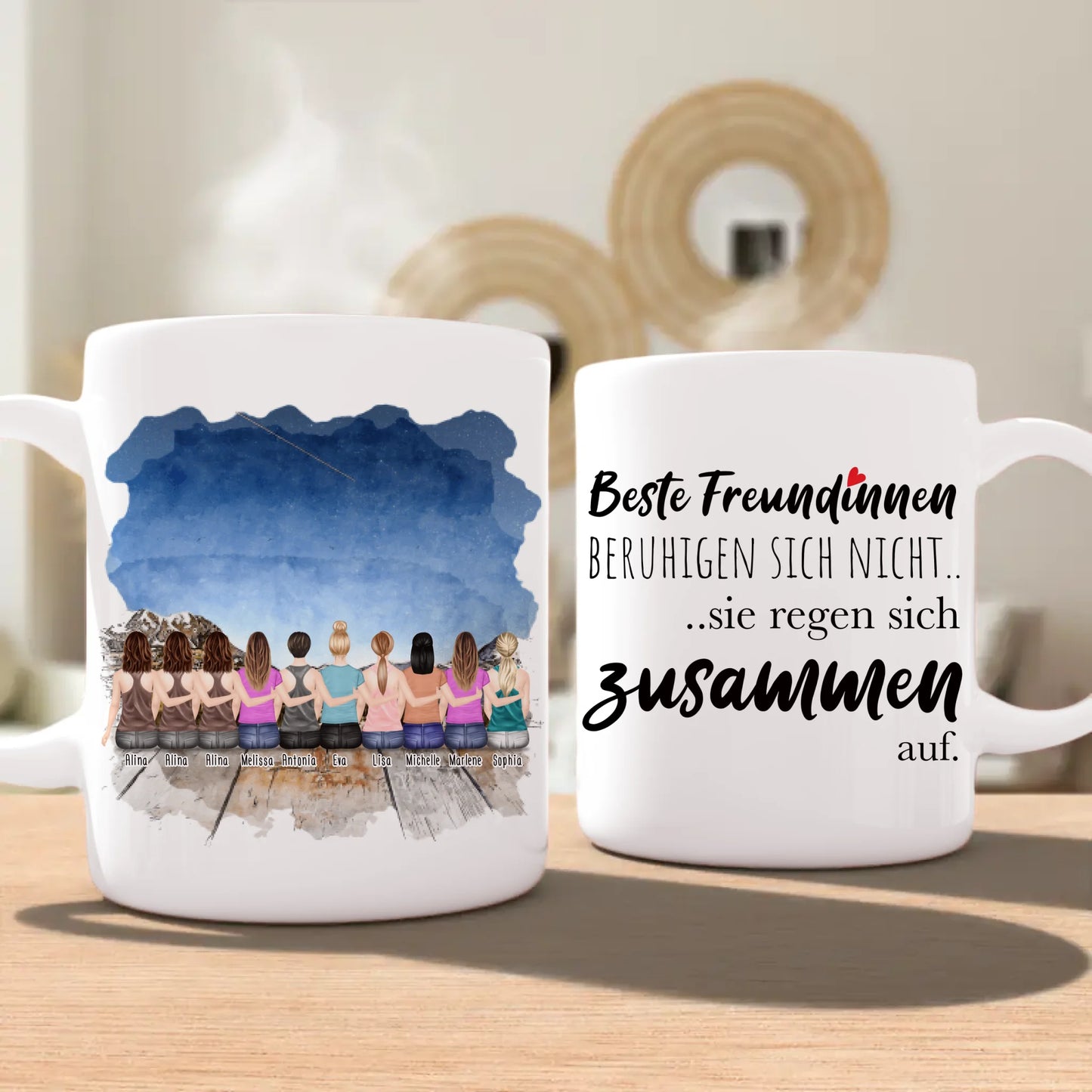 Personalisierte Tasse für Beste Freundinnen (10 Freundinnen)