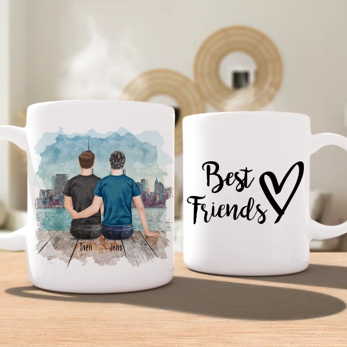 Personalisierte Tasse - Beste Freunde (2 Männer)