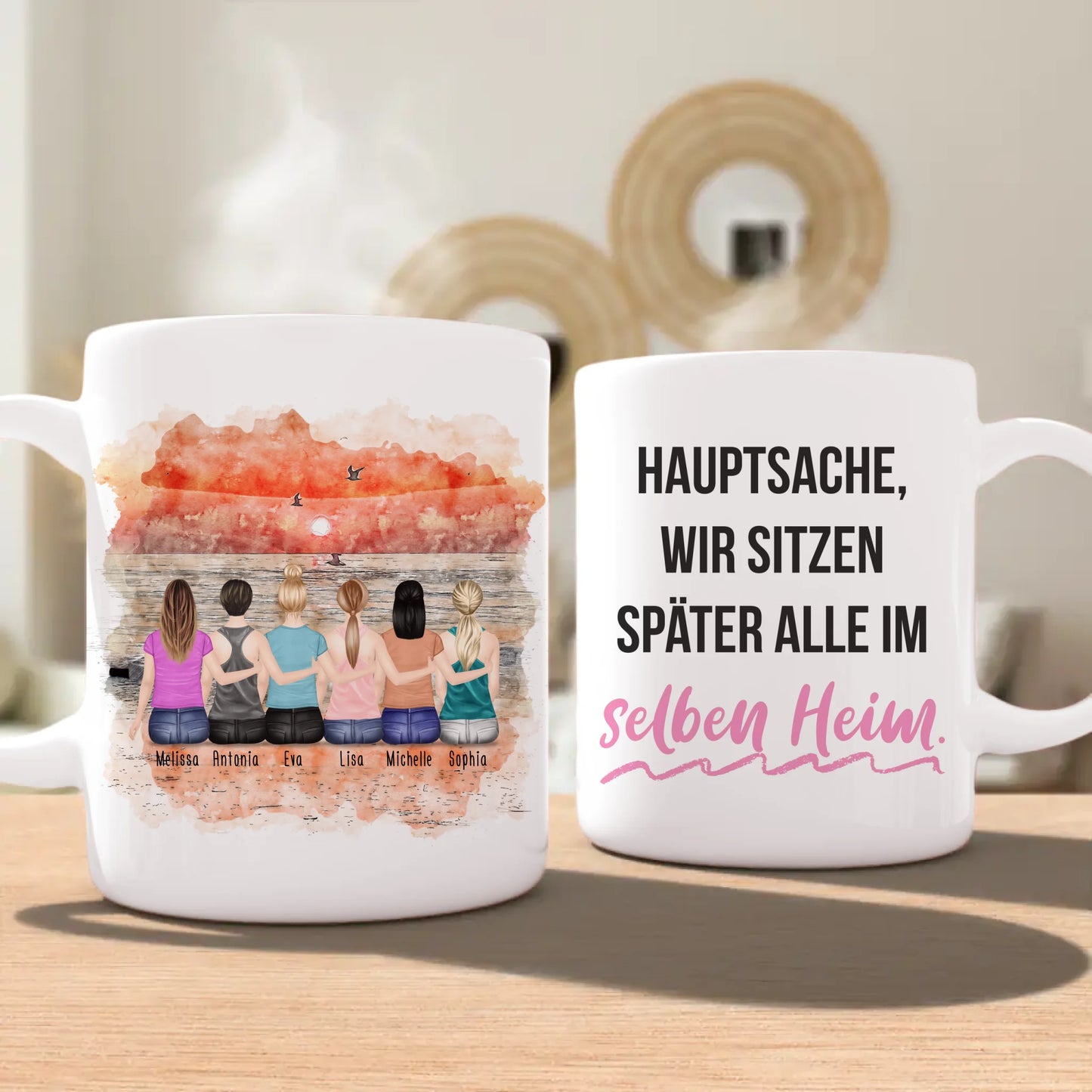 Personalisierte Tasse für Beste Freundinnen (6 Freundinnen)