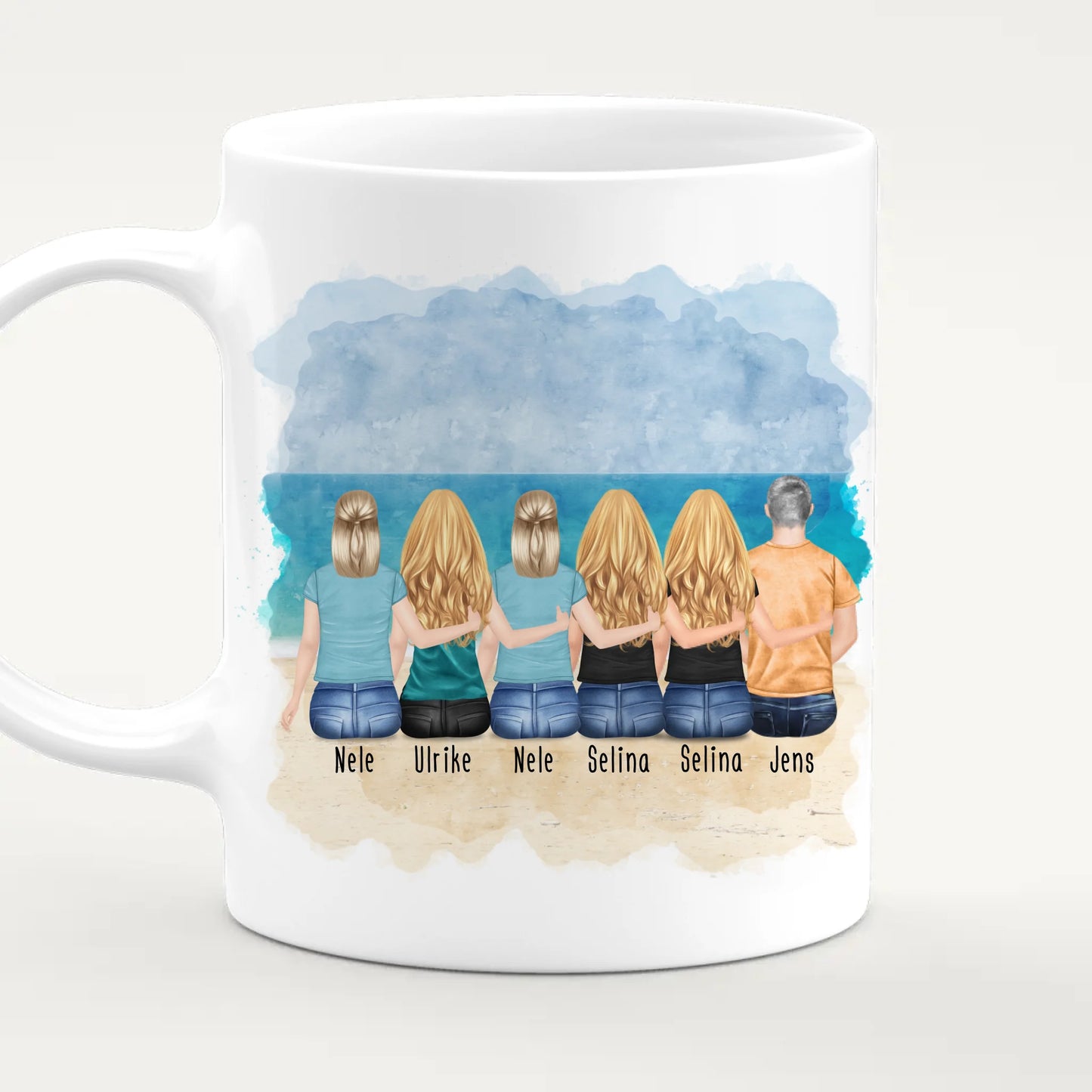 Personalisierte Tasse Kollegen (5 Frauen + 1 Mann) - Abschiedsgeschenk