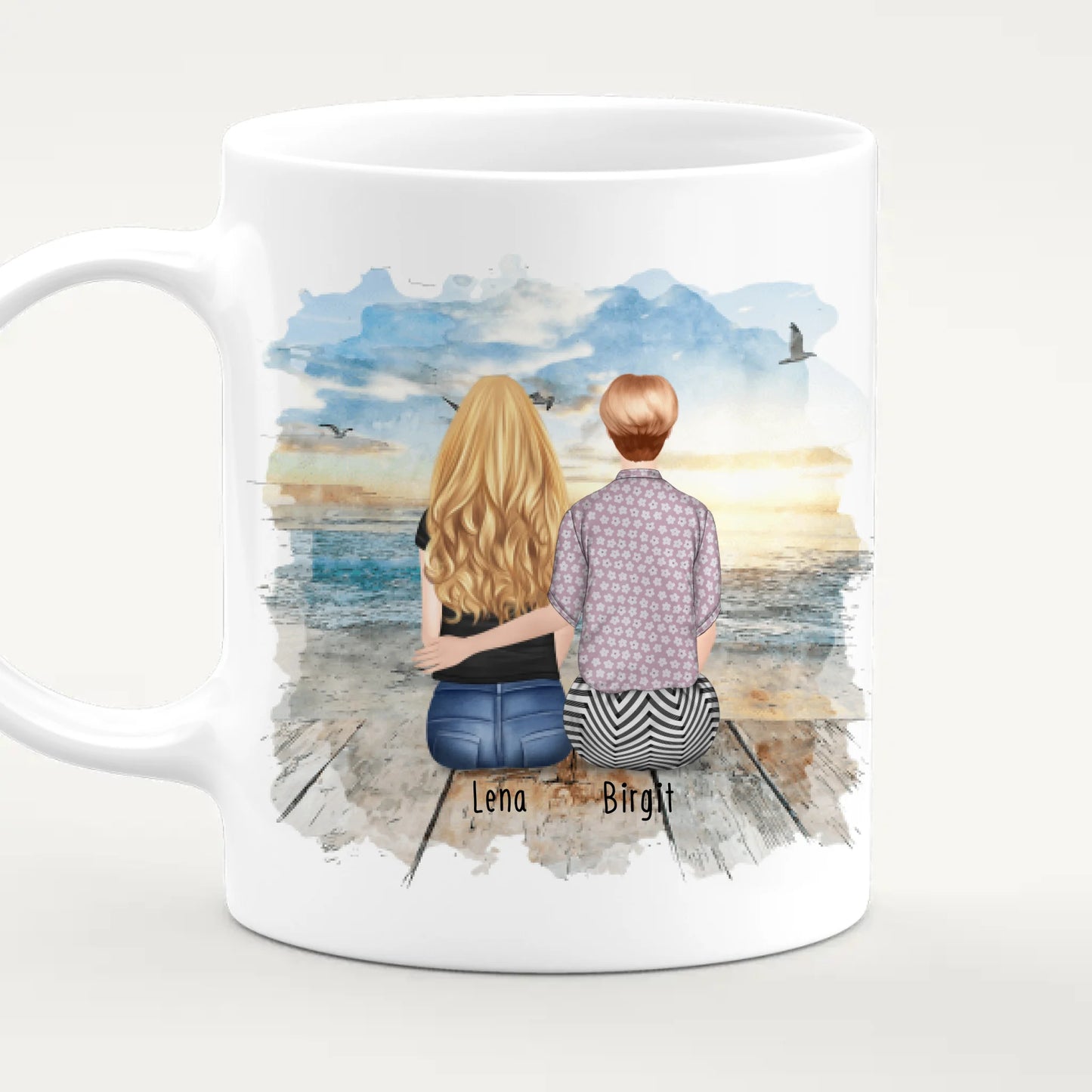 Personalisierte Tasse für Oma (1 Frau + 1 Oma)