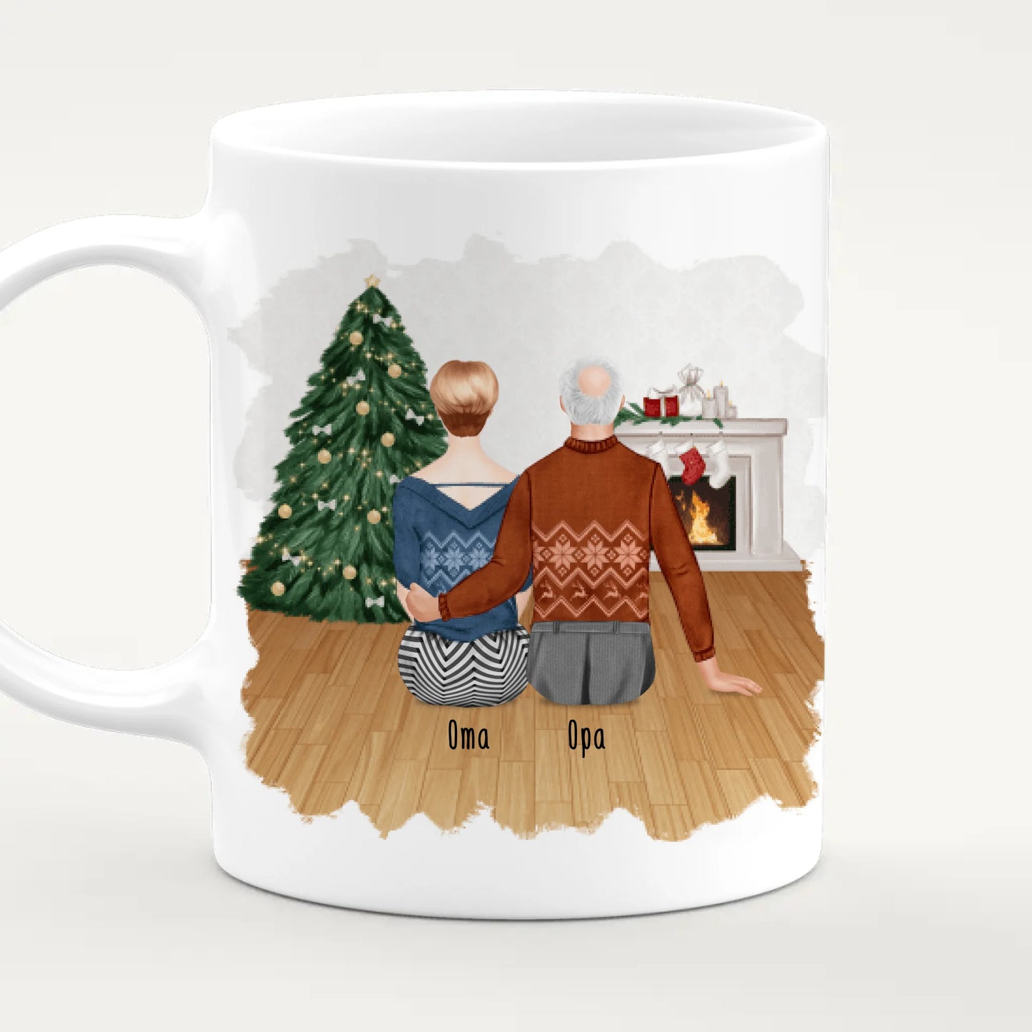 Personalisierte Tasse mit Oma und Opa - Weihnachtstasse