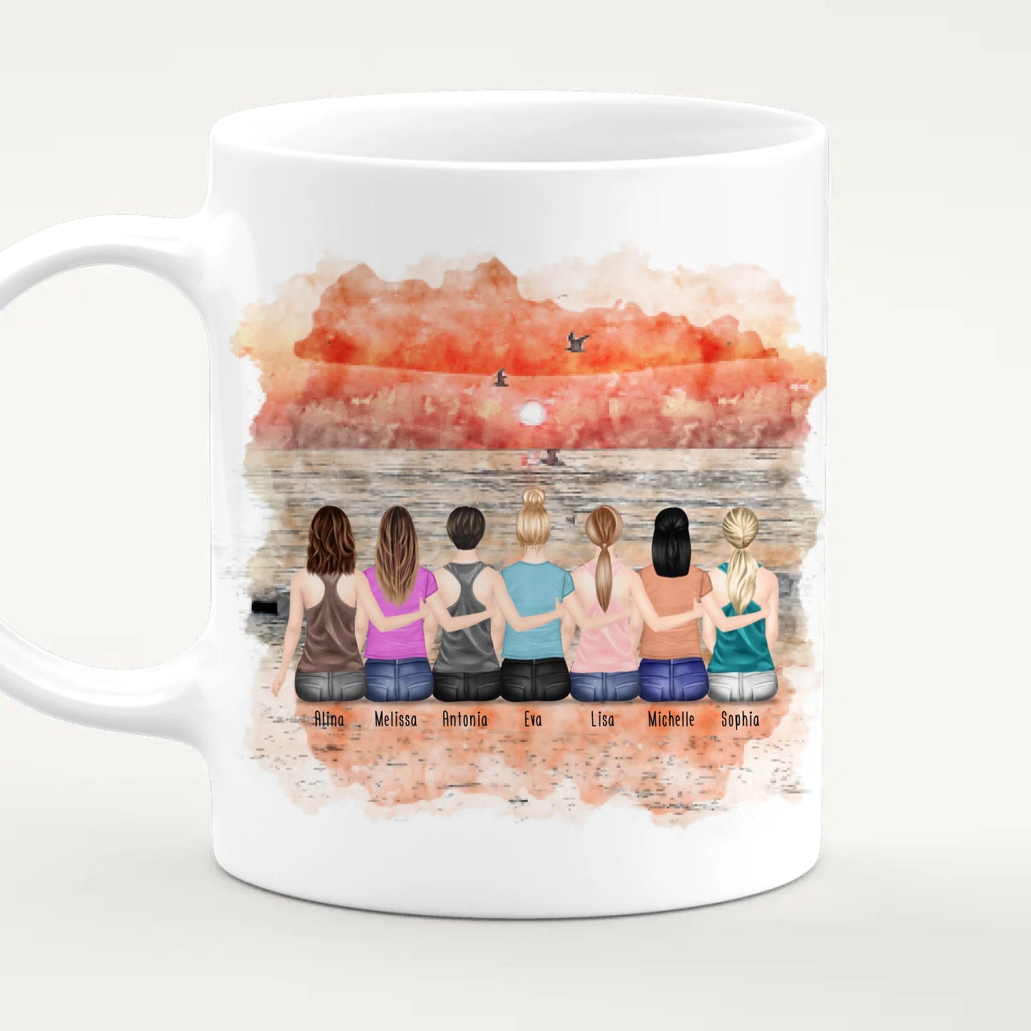 Personalisierte Tasse Kollegen (7 Frauen) - Abschiedsgeschenk