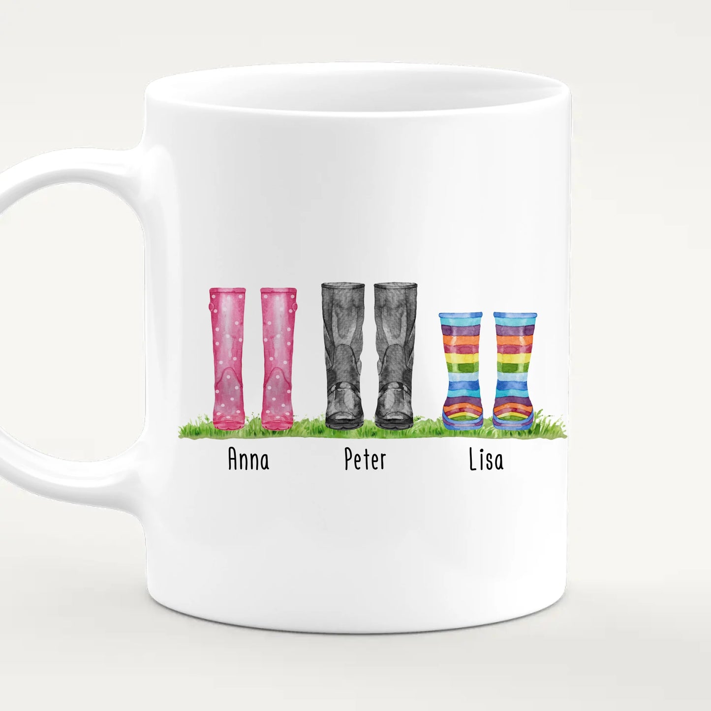 Personalisierte Gummistiefel Tasse (2-6 Personen)