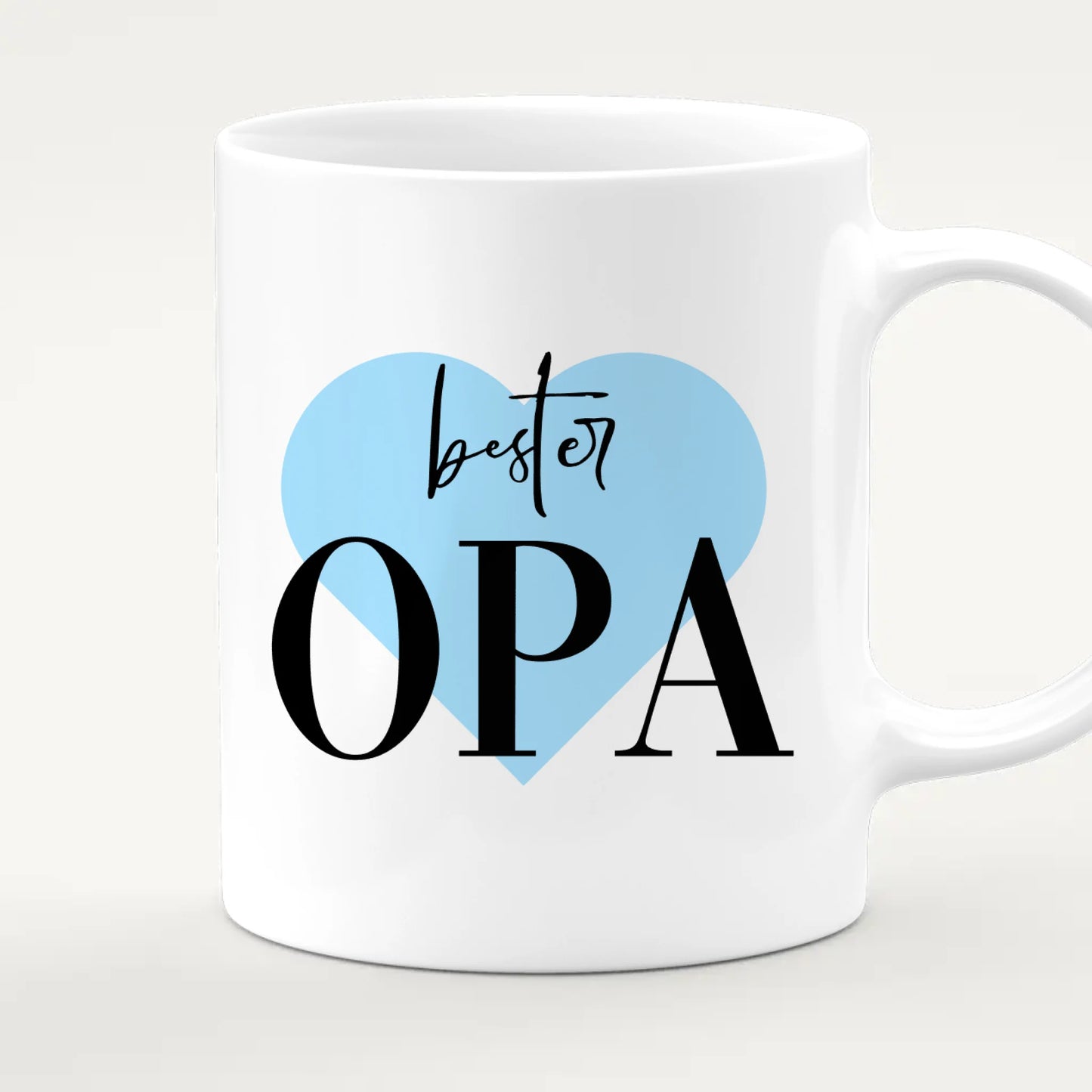 Personalisierte Tasse für Opa (1 Baby + 1 Kind + 1 Opa) - Weihnachtstasse