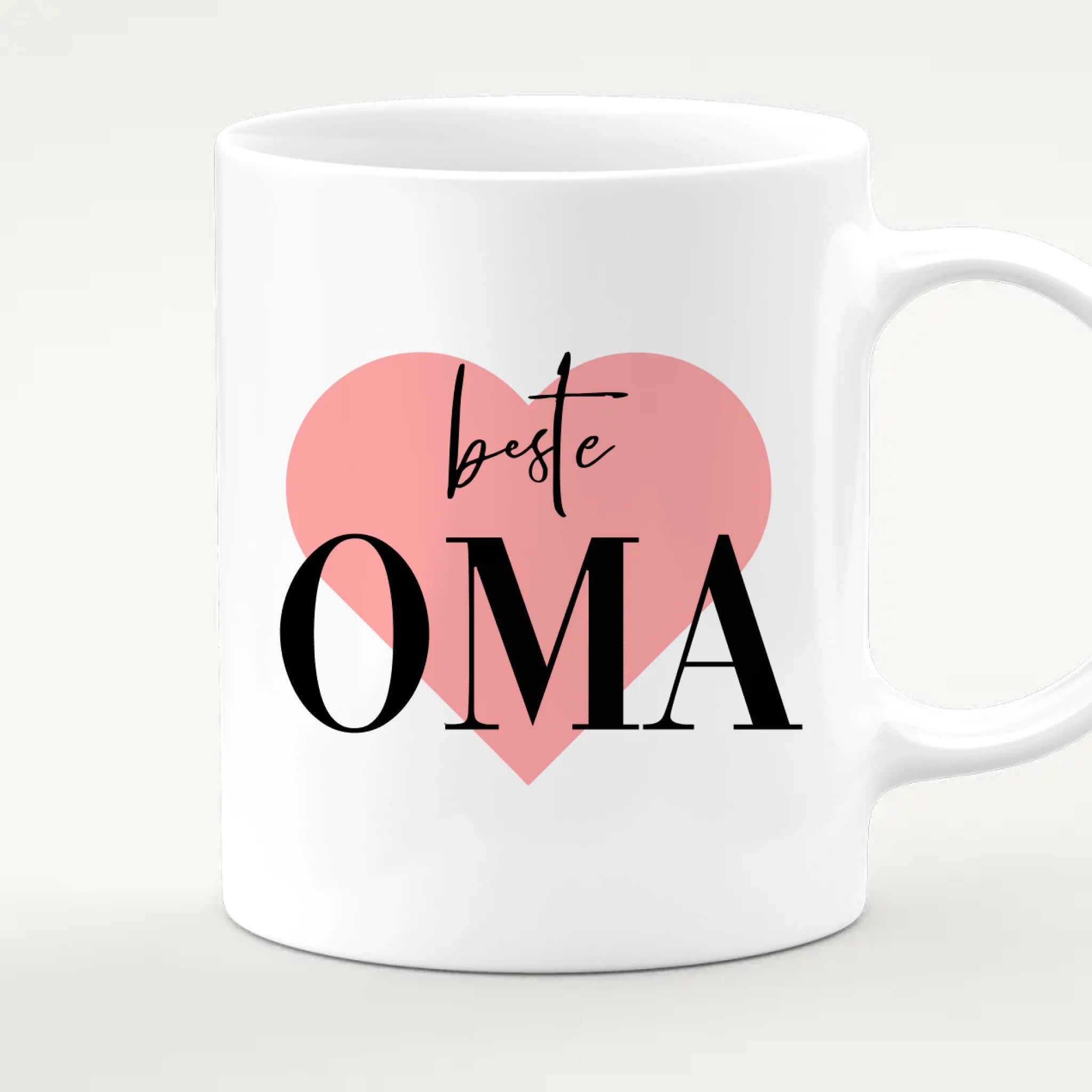 Personalisierte Tasse für Oma (1 Frau + 1 Oma) - Weihnachtstasse