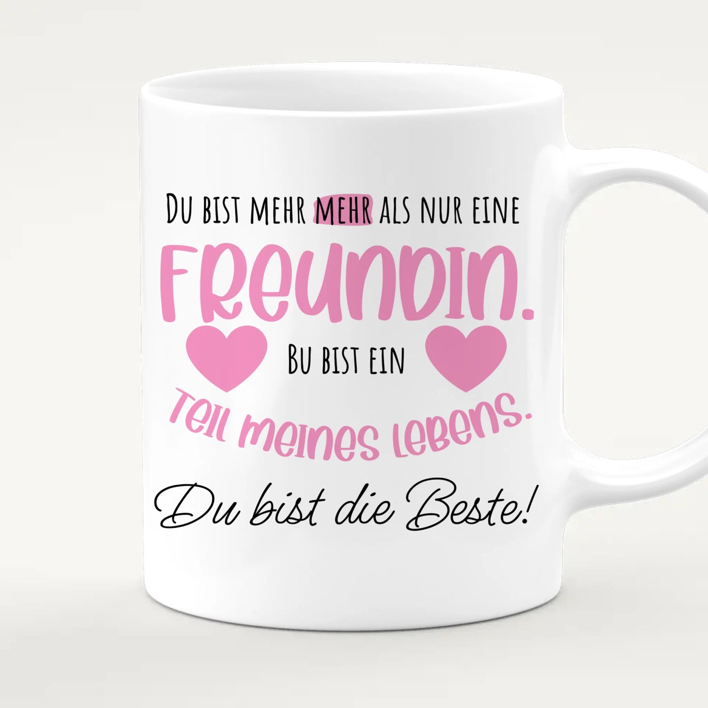 Personalisierte Tasse Beste Freundin (2 Freundinnen) (Plus Size)