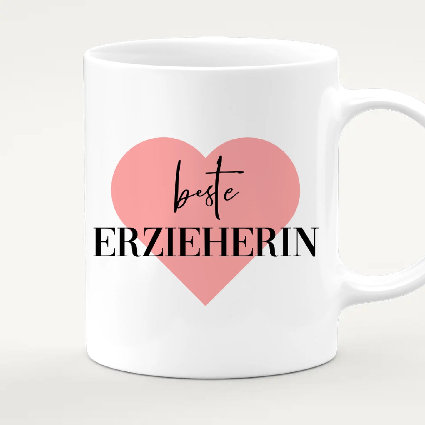 Personalisierte Tasse - Beste Erzieherin (1 Frauen + 1 Kind)