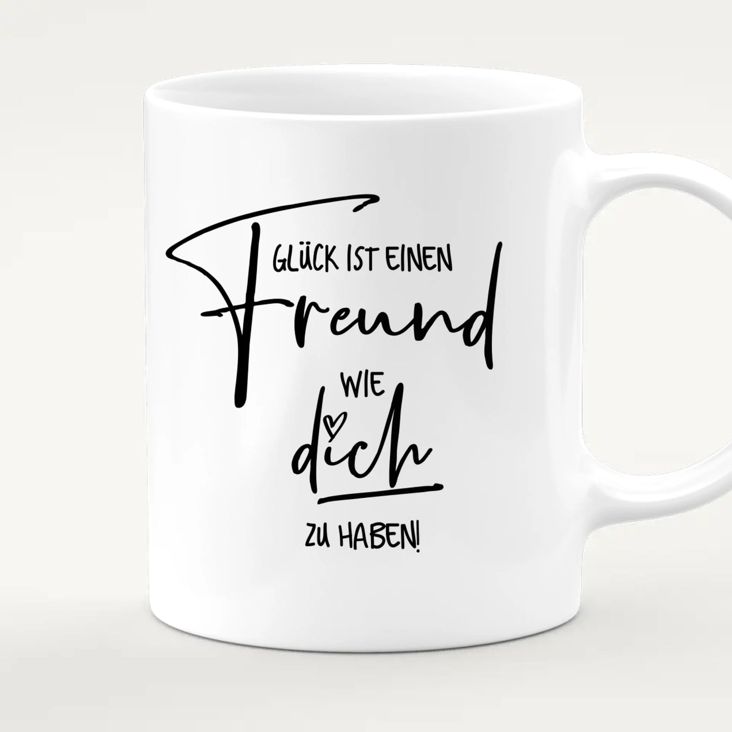 Personalisierte Tasse mit Paar (stehend) - Herz mit Händen - Pärchen Tasse