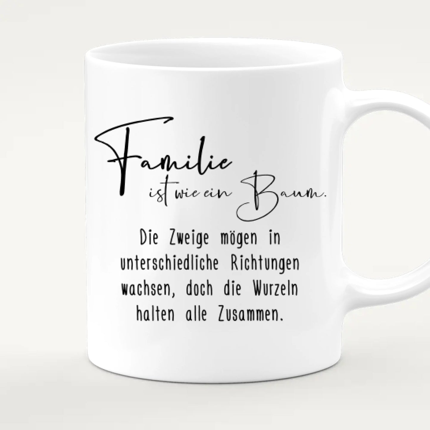 Personalisierte Tasse mit Familie (2 Teenagerinnen + 1 Teenager)