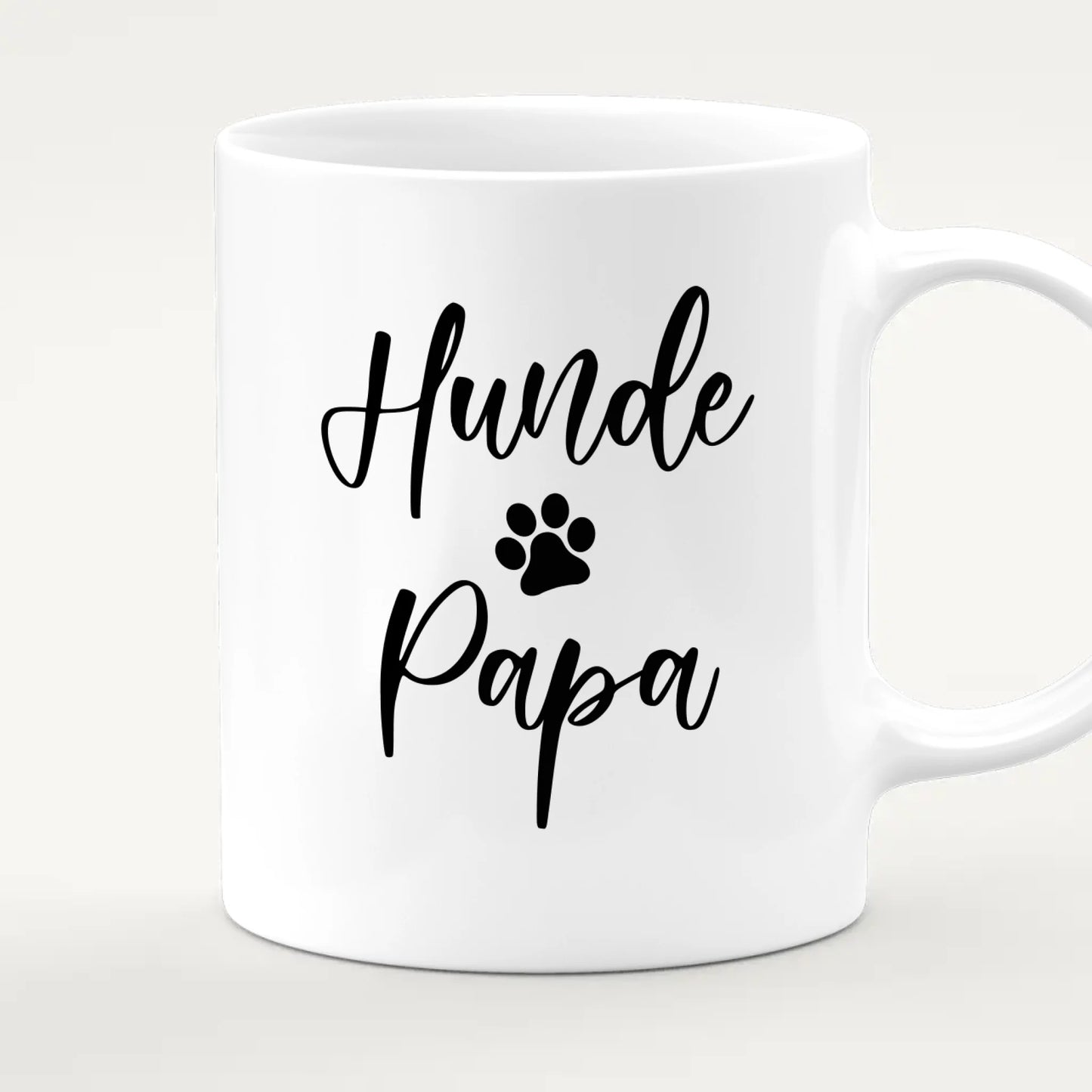 Personalisierte Tasse mit Hund und Mann (2 Hunde + 1 Mann) - Weihnachtstasse