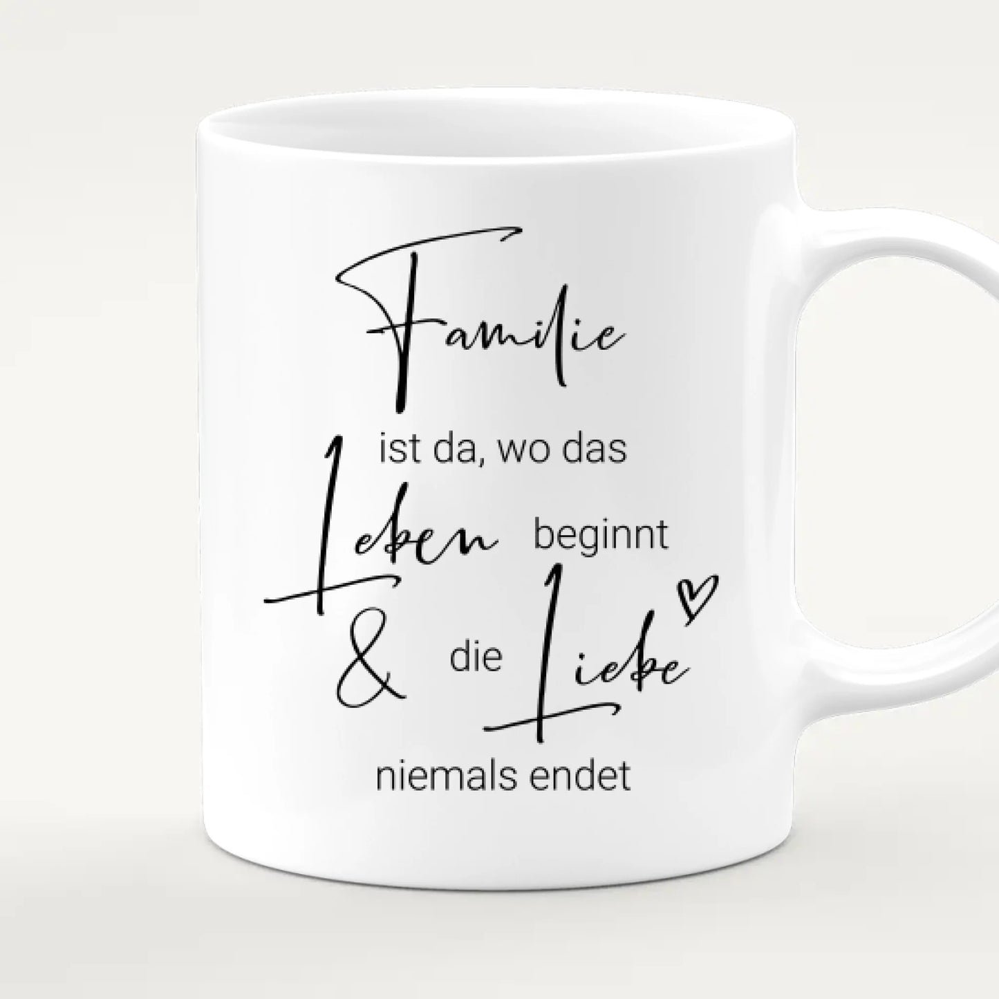 Personalisierte Tasse - Familie (lesbisch/gleichgeschlechtlich) mit 1-4 Kindern