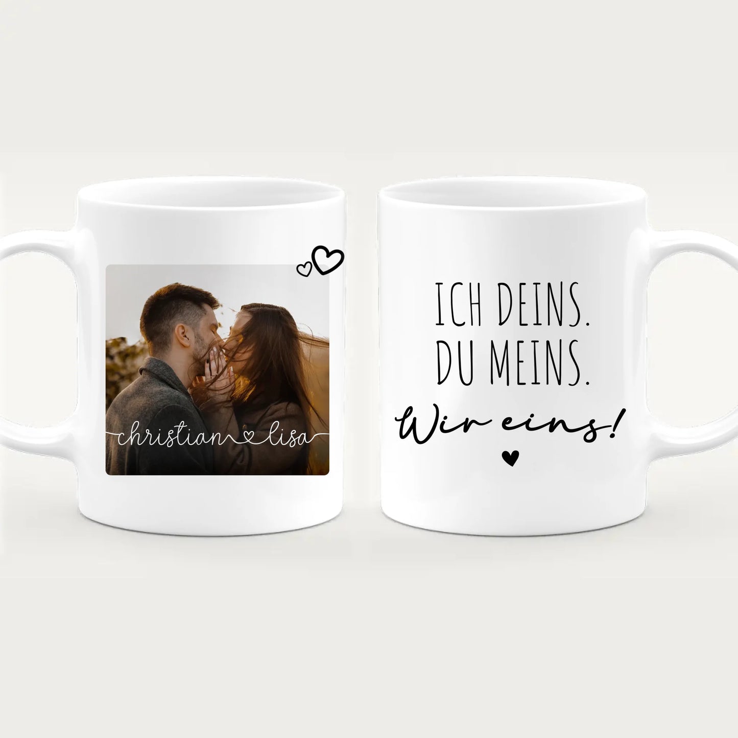 Personalisierte Tasse - Bild und Spruch - Paar-Tasse